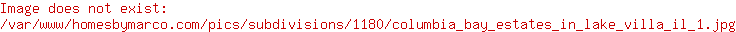 Columbia Bay Estates subdivision in Lake Villa, Illinois Homes for