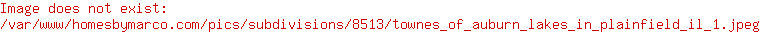 Townes of Auburn Lakes subdivision in Plainfield, Illinois Homes for
