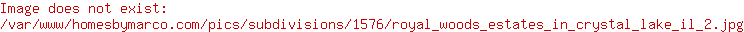 Royal Woods Estates subdivision in Crystal Lake, Illinois, Homes for