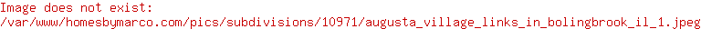 Augusta Village Links subdivision in Bolingbrook, Illinois Homes for